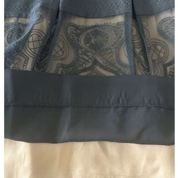 ECCOCI Black Silk Skirt With Lace Sz 8 - Picture 8 of 8